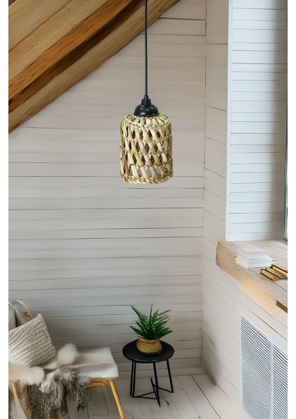 El Yapımı Doğal Hasır Avize, Özel Tasarım, Şık ve Sıcak Atmosfer Sağlar. fiyatları