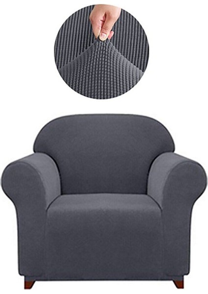 Lastikli Kare Piti Kanepe ve Berjer Örtüsü, Gri, Şık ve Koruyucu Tasarım