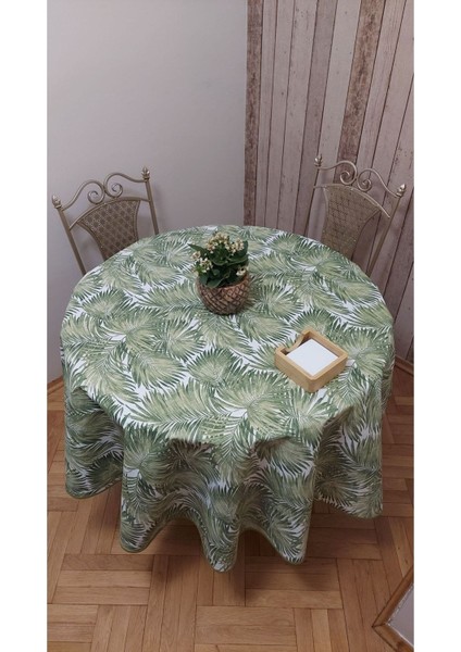 Yeşil Yuvarlak Sivi Itici Leke Tutmaz Kumaş Masa Örtüsü fırsatları