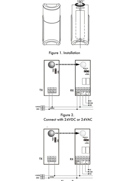 YH1068 Çok Amaçlı Fotosel Garaj Kapı Bariyer Pencere Için Tam Uyumlu 180 Derece Emniyet Fotoseli indirimleri