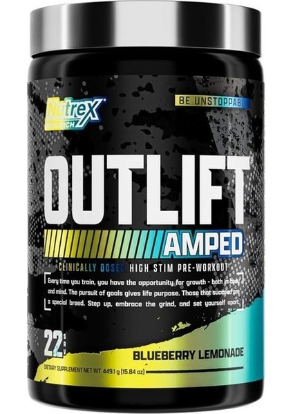 Outlift Amped 449.1 G (15.84 Oz) 22 Servis.usa Vers.limon-Yabanmersini