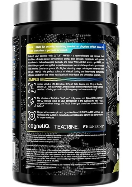 Outlift Amped 449.1 G (15.84 Oz) 22 Servis.usa Vers.limon-Yabanmersini fiyatları