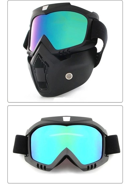 Jet Kask Maskesi Gökkuşağı