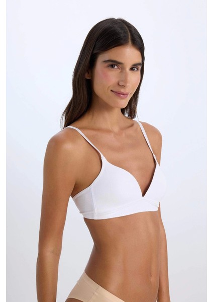 X9027 Beyaz Pamuklu Comfort Pedli Bra-Fall In Love modelleri