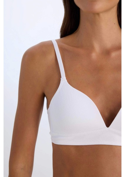 X9027 Beyaz Pamuklu Comfort Pedli Bra-Fall In Love fırsatları