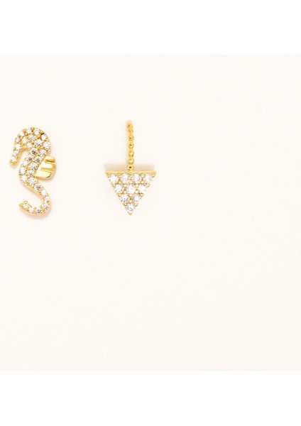 Deniz Atı Figürlü Küpe Zirkon Taşlı fırsatları