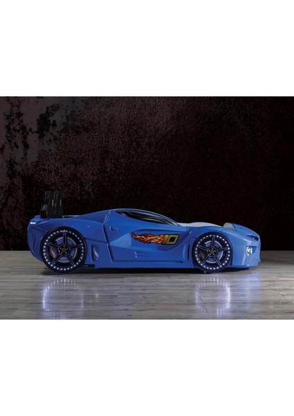 Gtm Premium Arabalı Kırmızı Kumandalı Işık ve Ses Sistemli Çocuk Karyolası Mavi fiyatları