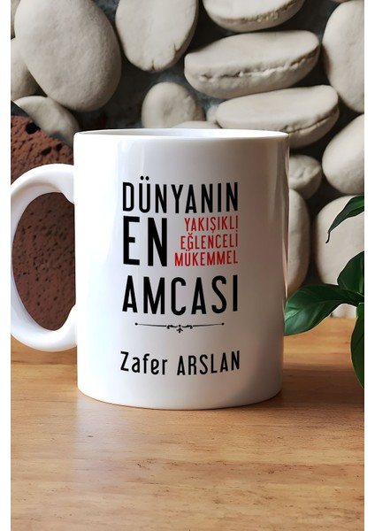Kişiye Özel Amca Kupa Bardak, Sevgi Dolu Babalar Günü Hediye Seçeneği