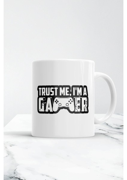 Beyaz Gamer Kupa Bardak, Eğlenceli ve Şık Tasarım, Günlük Kullanım Için Mükemmel