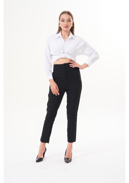 Havuç Kumaş Siyah Pantolon İRM1002 modelleri