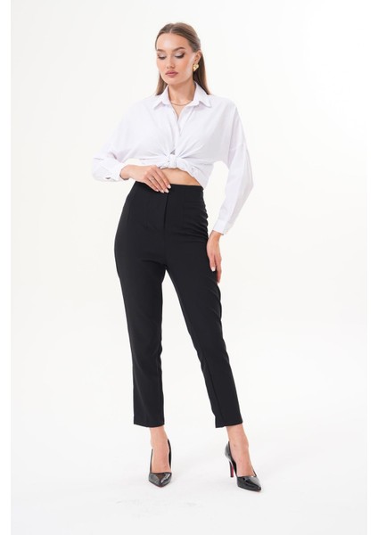 Havuç Kumaş Siyah Pantolon İRM1002 fırsatları