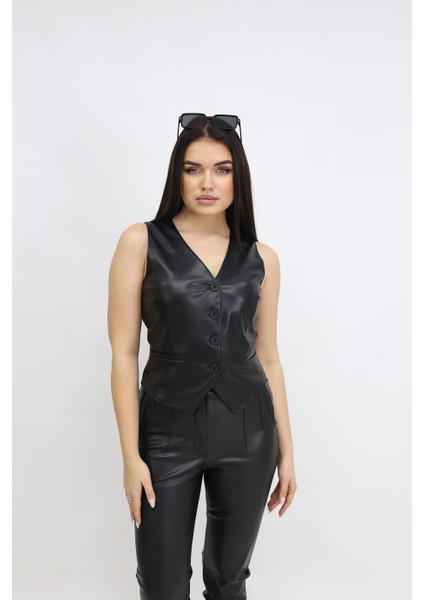 Hauç Deri Siyah Pantolon ESY9527 indirimleri