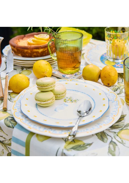 Kitchen Limecello Porselen Servis Tabağı - Renkli - 27 cm fiyatları