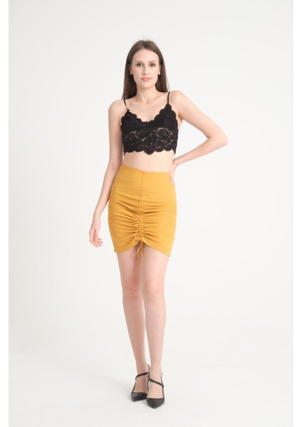 Kadın Büzgü Detay Etek