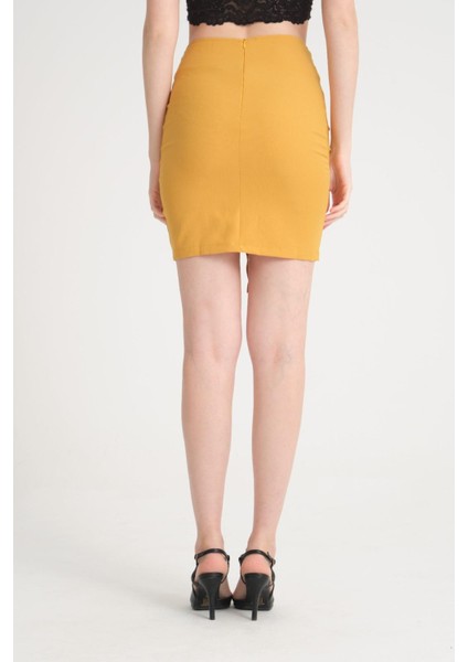 Kadın Büzgü Detay Etek modelleri