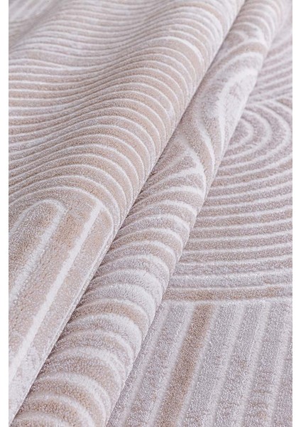 Alaçatı 2615A Bej Krem Yumuşak Dokulu Modern Salon, Mutfak, Oturma, Çocuk Odası Halısı modelleri