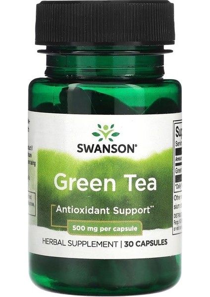 Green Tea 500 Mg 30 Kapsül.usa Vers.