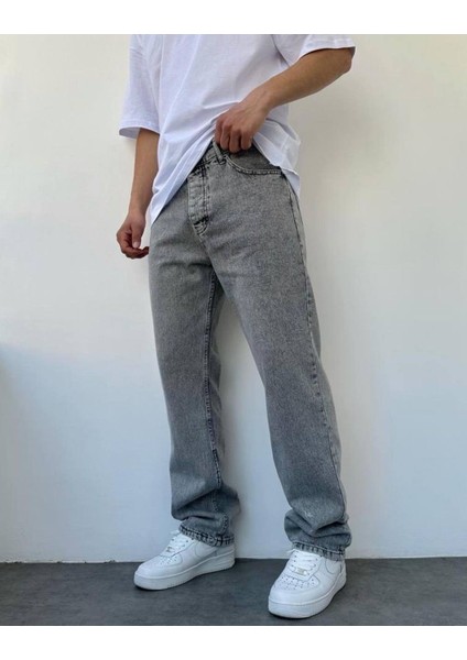 Gri Erkek Baggy Pantolon