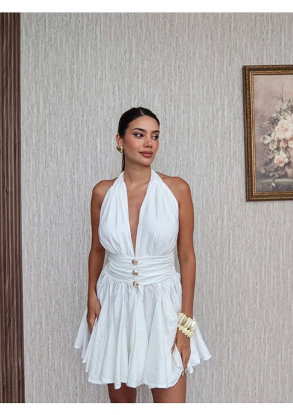 Boyundan Bağlamalı Mini Elbise fiyatları