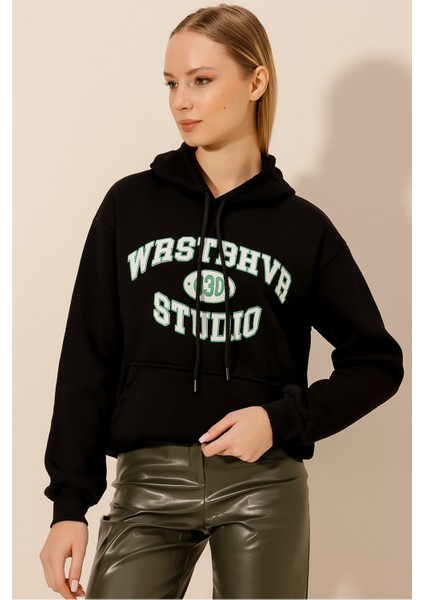 Üç Üplik Wrstbhvr Baskı Sweat