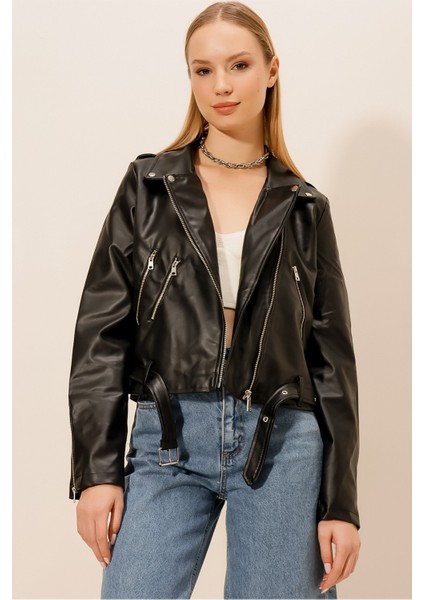 3 Fermuar Deri Ceket fiyatları