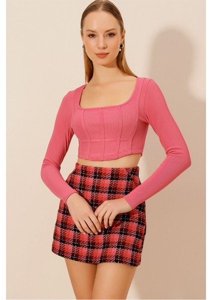 Şerit Biyeli Korse Bluz fırsatları