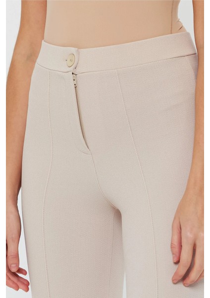 Kadın Siyah Yüksek Bel Toparlayacı Ispanyol Paça Palazzo Pantolon fırsatları