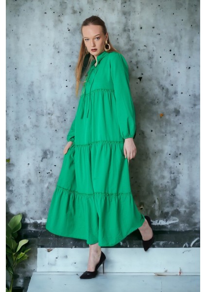 Yaka Bağcık Püskül Elbise fiyatları