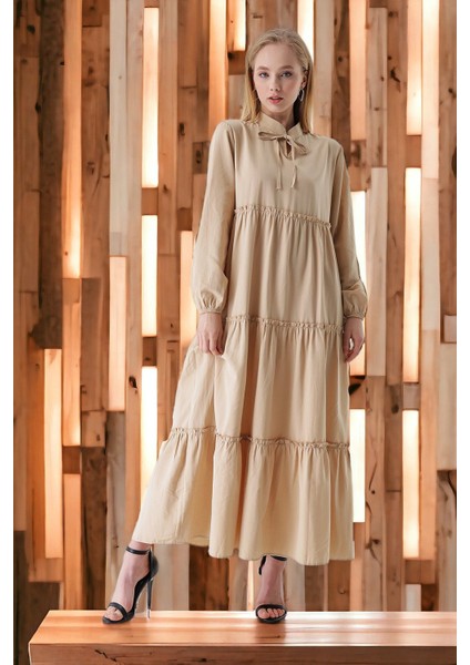 Yaka Bağcık Püskül Elbise fiyatları