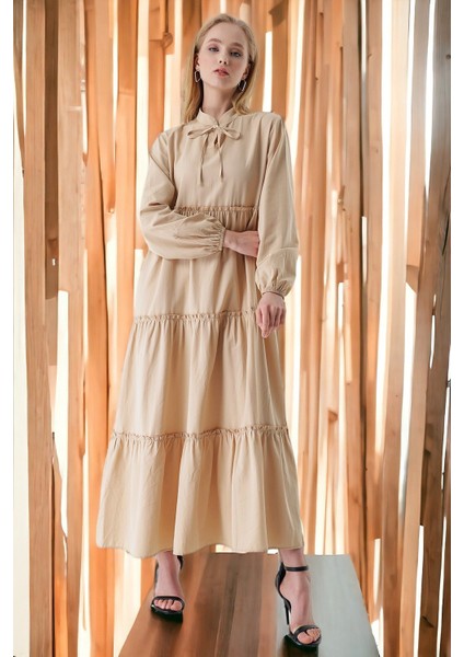 Yaka Bağcık Püskül Elbise fırsatları