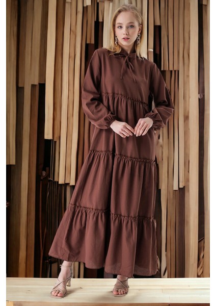 Yaka Bağcık Püskül Elbise fiyatları