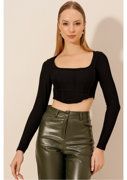 Şerit Biyeli Korse Bluz modelleri