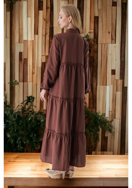 Yaka Bağcık Püskül Elbise fırsatları