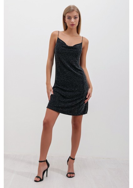 Simli Ip Askılı Elbise modelleri