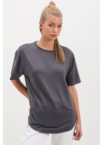 Dökümlü Salaş Etek Oval Oysho T-Shirt modelleri