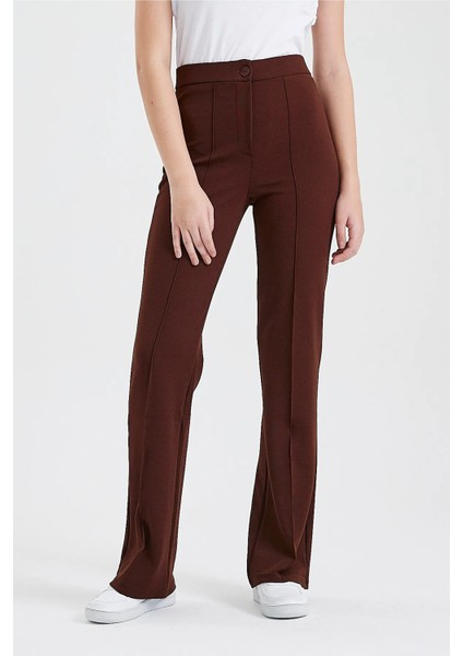 Kadın Siyah Yüksek Bel Toparlayacı Ispanyol Paça Palazzo Pantolon fırsatları