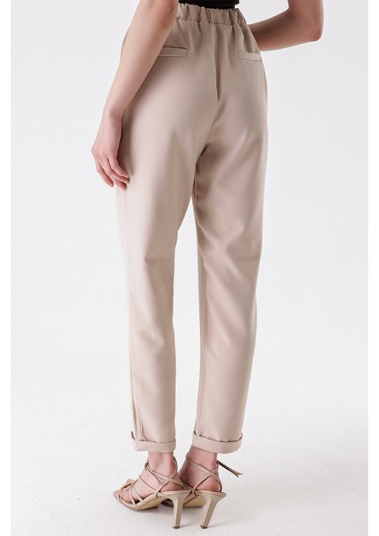 Paça Katlı Ip Bağçık Pantolon