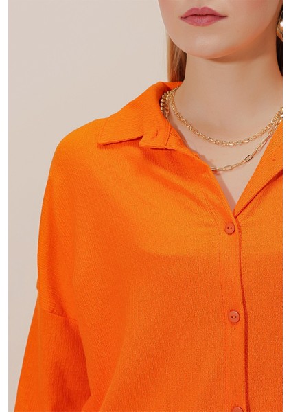 Kadın Bürümcük Kumaş, Önü Düğmeli, Rahat Kesim Eşofman Takımı – İlkbahar Yaz, Spor ve Günlük Tarz indirimleri