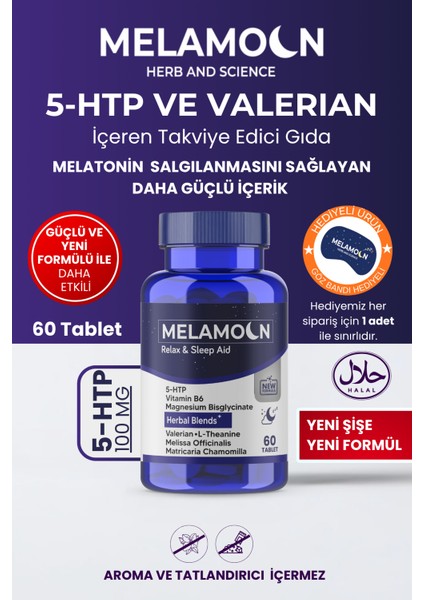 Daha Kaliteli, Stressiz Uyku, 5-Htp Içeren Takviye Edici Gıda 60 Tablet