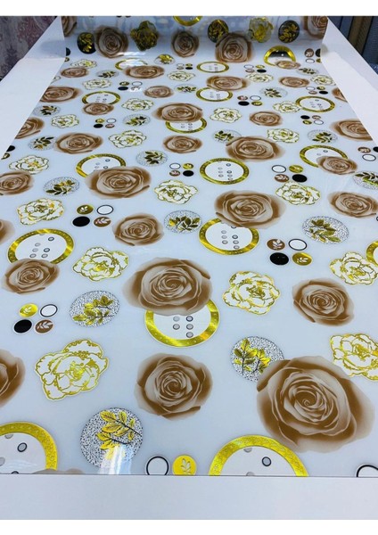 Şeffaf Pvc Desenli Masa Örtüsü, 80 cm Genişlik, 1,3 mm Kalınlık fiyatları