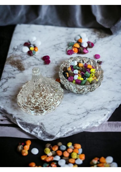 Turuncu Renkli Kapaklı Mini Lüks Lokum ve Şekerlik Seti modelleri