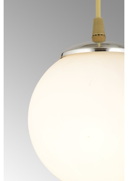 Şık Eskitme Beyaz Glop Top Sarı Camlı Aşağı Bakan Lüks Avize indirimleri