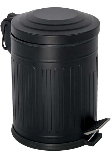 Çizgili Siyah 12 Litre Çöp Kutusu, Şık ve Kullanışlı Ev ve Ofis Çözümleri fırsatları