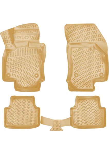 Skoda Octavia Iıı A6-A7 Bej 3D Havuzlu Paspas 2013 ve 2020