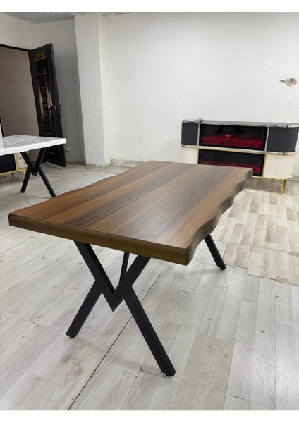 Kahverengi 140X80 cm Mdf Yemek Masası, Şık ve Dayanıklı Tasarım indirimleri