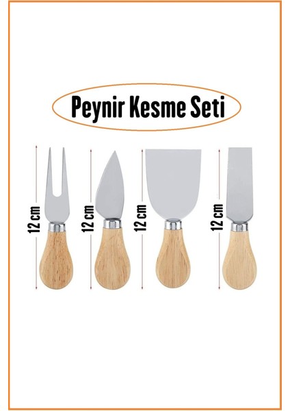 4 Parça Paslanmaz Çelik Peynir ve Kek Kesme Bıçağı Seti fiyatları