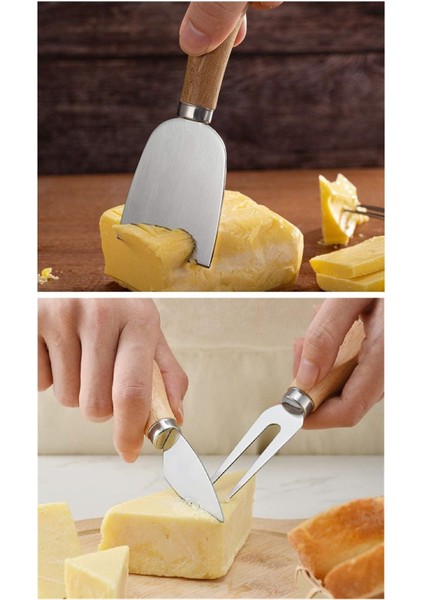4 Parça Paslanmaz Çelik Peynir ve Kek Kesme Bıçağı Seti modelleri