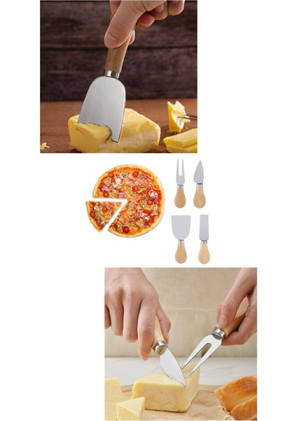 4 Parça Paslanmaz Çelik Peynir ve Kek Kesme Bıçağı Seti indirimleri
