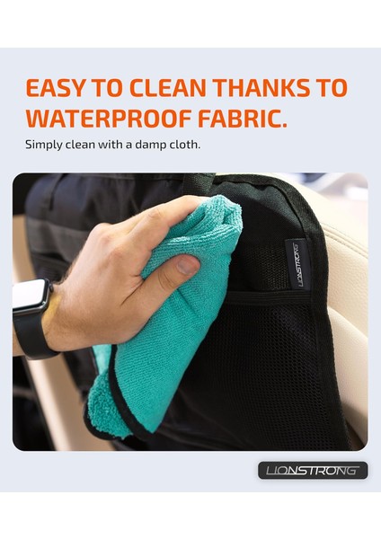 Lionstrong Su Geçirmez Arka Koltuk Düzenleyici, Evrensel, Koltuk Koruyucu, Cilalı Kumaş, Alman Kalitesi fırsatları