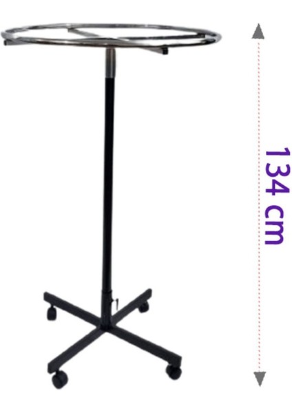 Tekerlekli, Metalik Mağaza Askılığı ve Stand, Şık ve Kullanışlı Ürün.